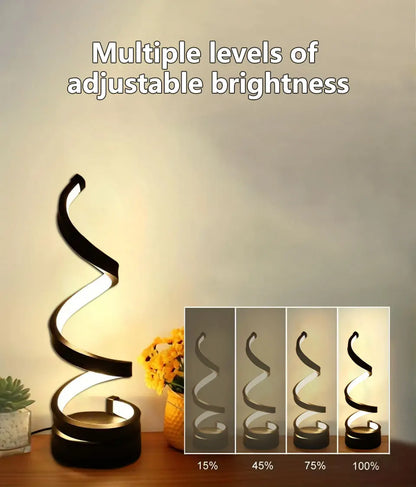 USB Plug in Creative Spiral LED Night Light