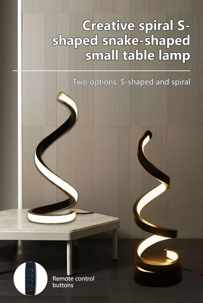 USB Plug in Creative Spiral LED Night Light