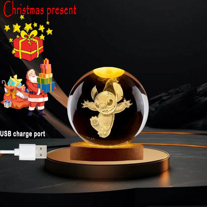 Crystal Planet Night Light Laser Carving Children's Gifts