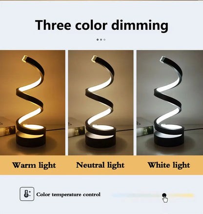 USB Plug in Creative Spiral LED Night Light