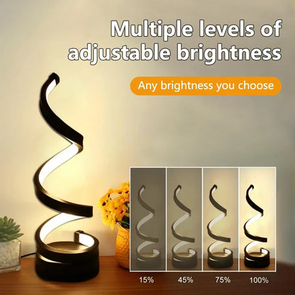 USB Plug in Creative Spiral LED Night Light