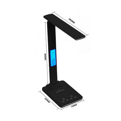 LED Desk Lamp with Wireless Charger and USB Plug in Port Bedside Night Light