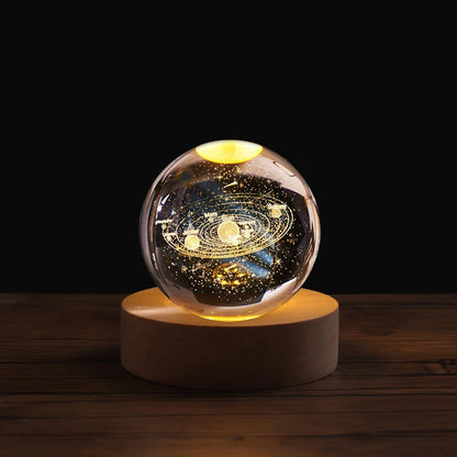 Crystal Planet Night Light Laser Carving Children's Gifts