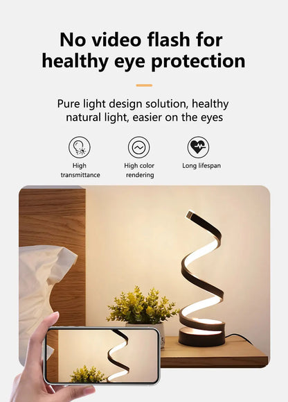 USB Plug in Creative Spiral LED Night Light