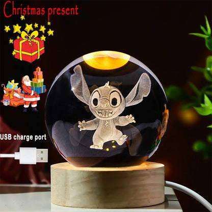 Crystal Planet Night Light Laser Carving Children's Gifts